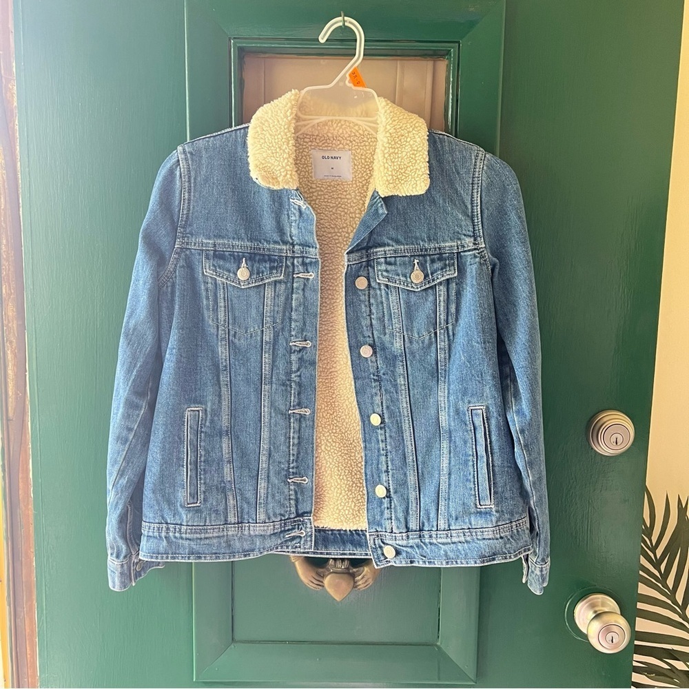 Old Navy Off-White Sherpa Jacket - Picture 1 of 5